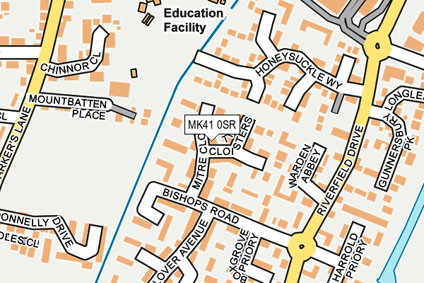 MK41 0SR map - OS OpenMap – Local (Ordnance Survey)