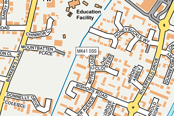 MK41 0SS map - OS OpenMap – Local (Ordnance Survey)