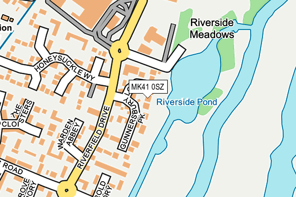 MK41 0SZ map - OS OpenMap – Local (Ordnance Survey)