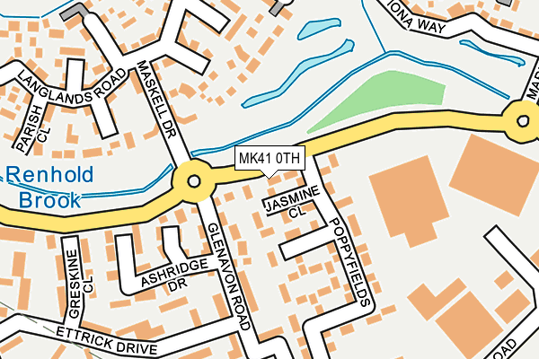 MK41 0TH map - OS OpenMap – Local (Ordnance Survey)