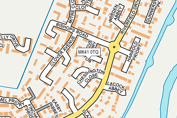 MK41 0TQ map - OS OpenMap – Local (Ordnance Survey)