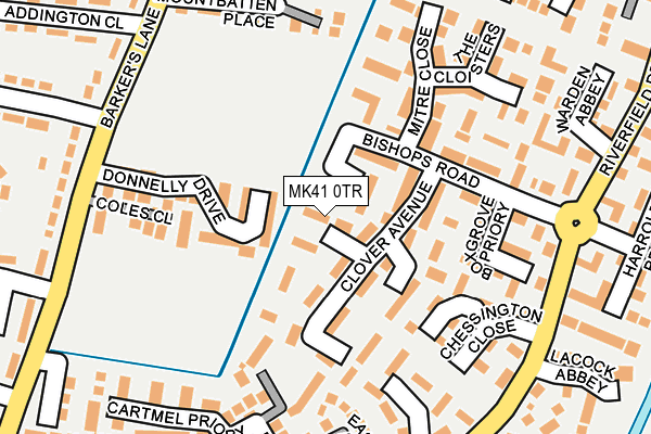 MK41 0TR map - OS OpenMap – Local (Ordnance Survey)