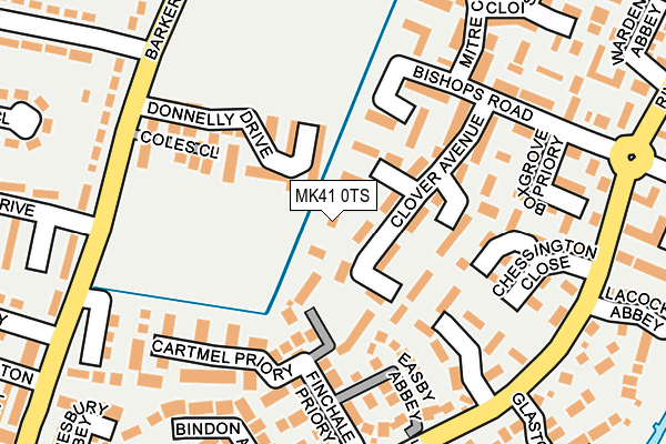 MK41 0TS map - OS OpenMap – Local (Ordnance Survey)