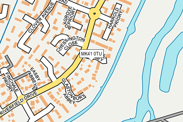 MK41 0TU map - OS OpenMap – Local (Ordnance Survey)