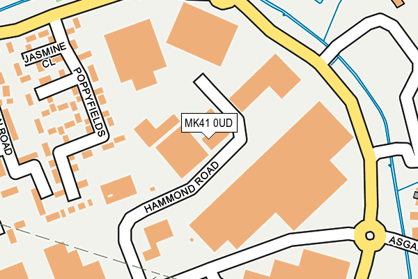 MK41 0UD map - OS OpenMap – Local (Ordnance Survey)