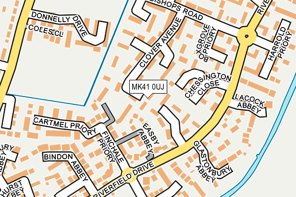 MK41 0UJ map - OS OpenMap – Local (Ordnance Survey)