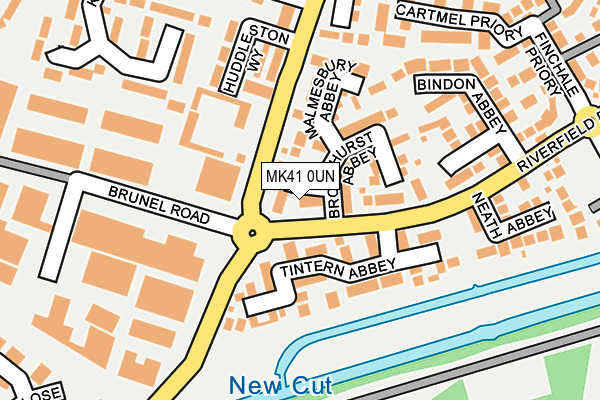 MK41 0UN map - OS OpenMap – Local (Ordnance Survey)