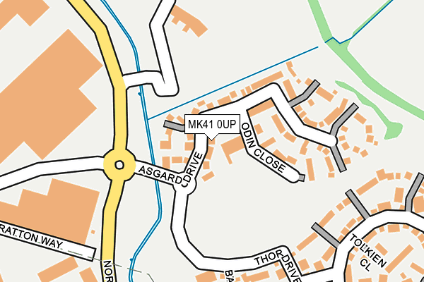 MK41 0UP map - OS OpenMap – Local (Ordnance Survey)