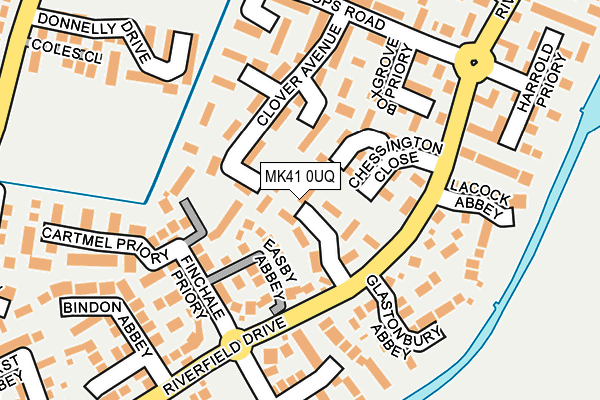 MK41 0UQ map - OS OpenMap – Local (Ordnance Survey)