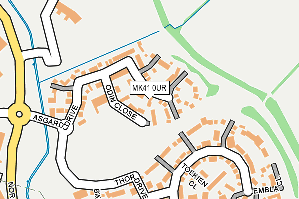 MK41 0UR map - OS OpenMap – Local (Ordnance Survey)