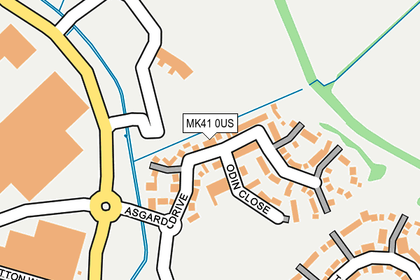 MK41 0US map - OS OpenMap – Local (Ordnance Survey)