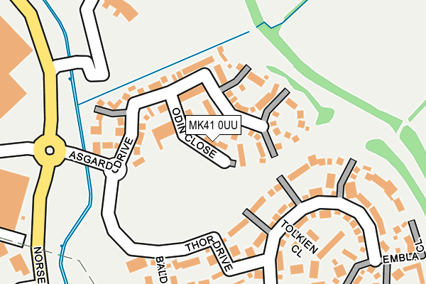 MK41 0UU map - OS OpenMap – Local (Ordnance Survey)