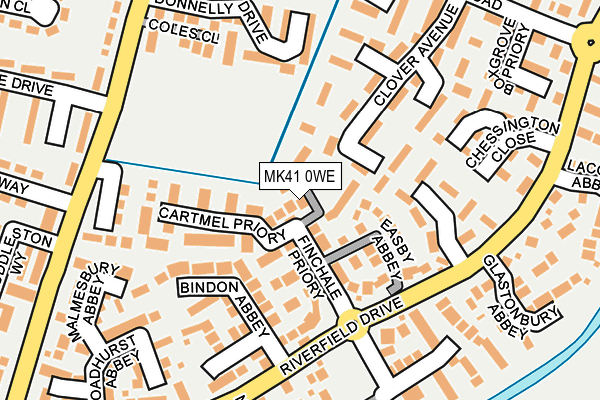 MK41 0WE map - OS OpenMap – Local (Ordnance Survey)