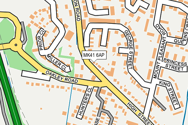MK41 6AP map - OS OpenMap – Local (Ordnance Survey)