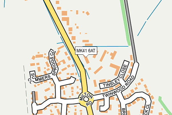 MK41 6AT map - OS OpenMap – Local (Ordnance Survey)