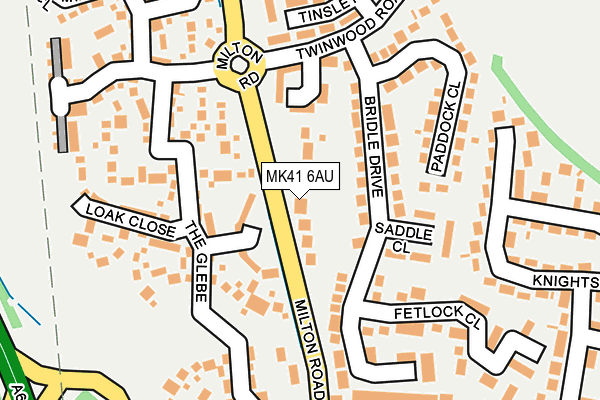 MK41 6AU map - OS OpenMap – Local (Ordnance Survey)
