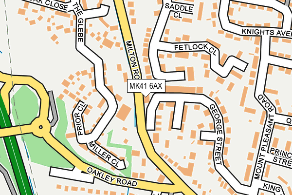 MK41 6AX map - OS OpenMap – Local (Ordnance Survey)