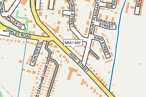 MK41 6AY map - OS OpenMap – Local (Ordnance Survey)