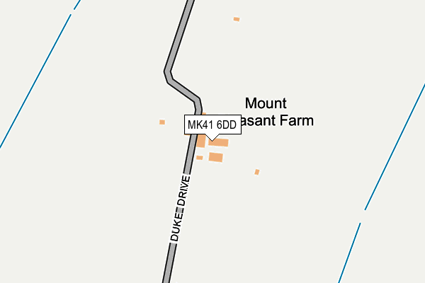 MK41 6DD map - OS OpenMap – Local (Ordnance Survey)