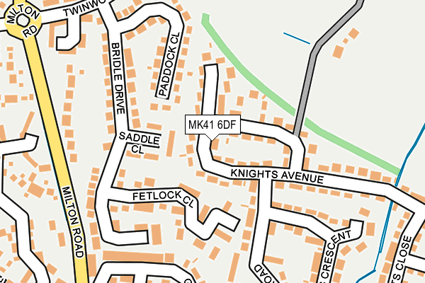 MK41 6DF map - OS OpenMap – Local (Ordnance Survey)