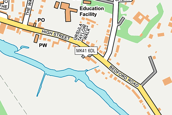 MK41 6DL map - OS OpenMap – Local (Ordnance Survey)