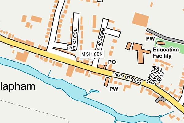 MK41 6DN map - OS OpenMap – Local (Ordnance Survey)