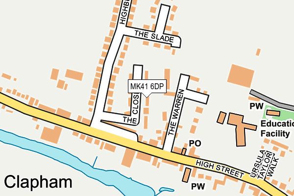 MK41 6DP map - OS OpenMap – Local (Ordnance Survey)