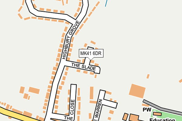 MK41 6DR map - OS OpenMap – Local (Ordnance Survey)