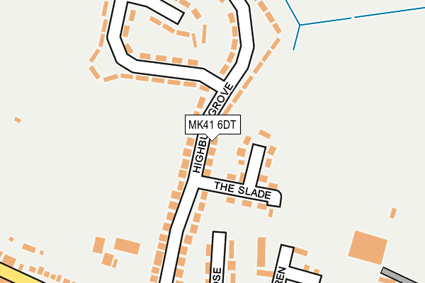 MK41 6DT map - OS OpenMap – Local (Ordnance Survey)