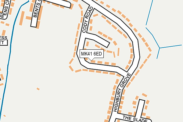 MK41 6ED map - OS OpenMap – Local (Ordnance Survey)