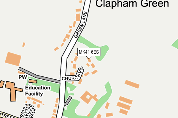 MK41 6ES map - OS OpenMap – Local (Ordnance Survey)