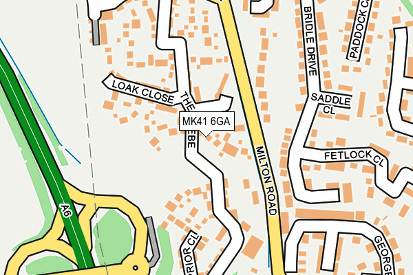 MK41 6GA map - OS OpenMap – Local (Ordnance Survey)