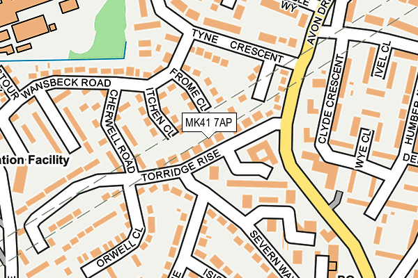 MK41 7AP map - OS OpenMap – Local (Ordnance Survey)