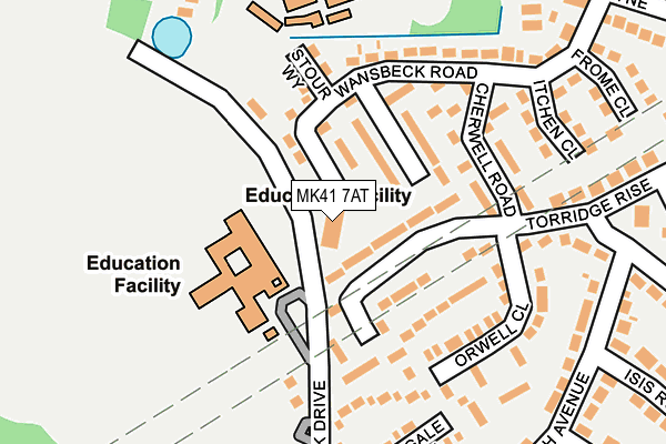 MK41 7AT map - OS OpenMap – Local (Ordnance Survey)