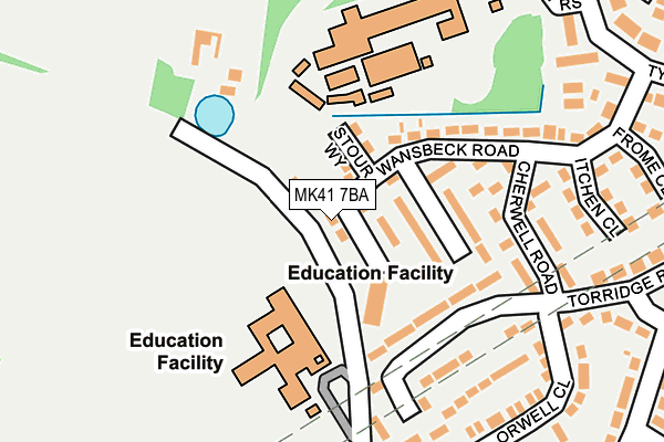 MK41 7BA map - OS OpenMap – Local (Ordnance Survey)