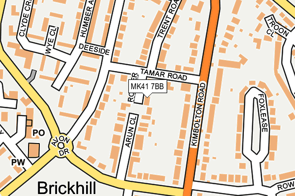 MK41 7BB map - OS OpenMap – Local (Ordnance Survey)