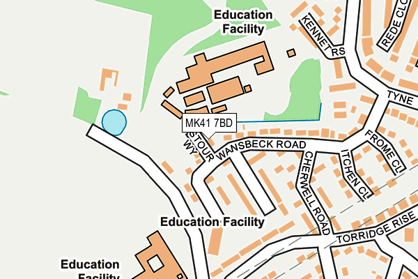 MK41 7BD map - OS OpenMap – Local (Ordnance Survey)