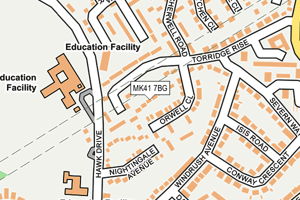 MK41 7BG map - OS OpenMap – Local (Ordnance Survey)