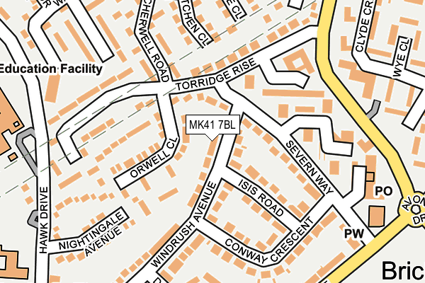 MK41 7BL map - OS OpenMap – Local (Ordnance Survey)