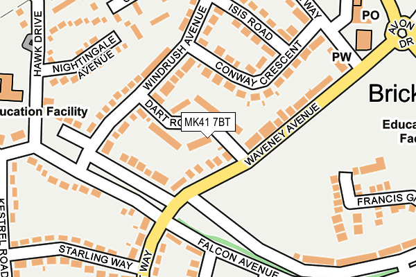 MK41 7BT map - OS OpenMap – Local (Ordnance Survey)