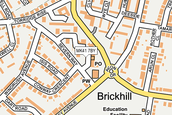 MK41 7BY map - OS OpenMap – Local (Ordnance Survey)