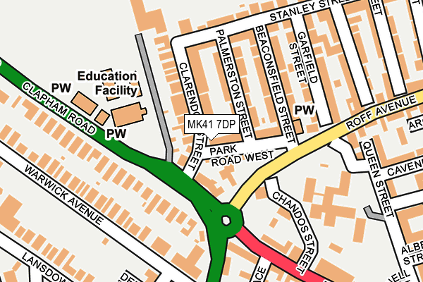 MK41 7DP map - OS OpenMap – Local (Ordnance Survey)