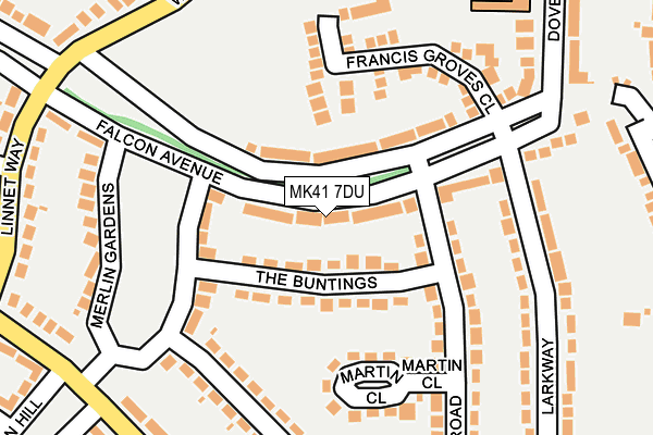 MK41 7DU map - OS OpenMap – Local (Ordnance Survey)