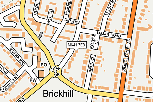 MK41 7EB map - OS OpenMap – Local (Ordnance Survey)