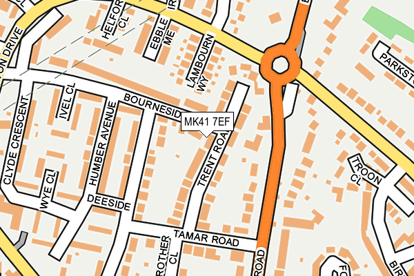 MK41 7EF map - OS OpenMap – Local (Ordnance Survey)