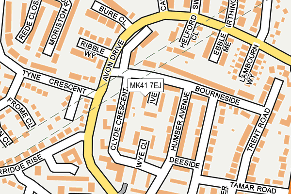 MK41 7EJ map - OS OpenMap – Local (Ordnance Survey)