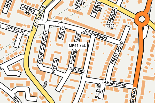 MK41 7EL map - OS OpenMap – Local (Ordnance Survey)