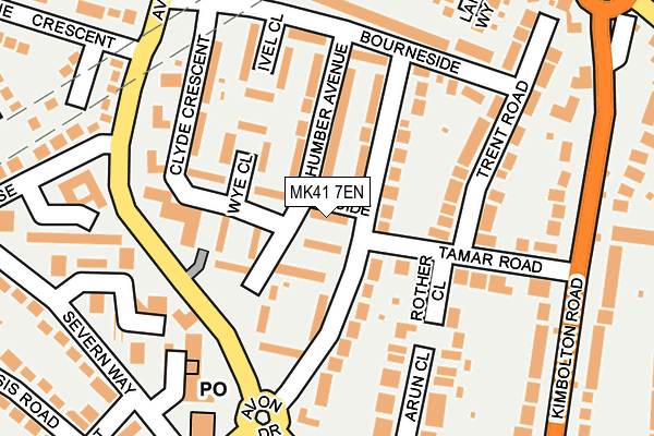 MK41 7EN map - OS OpenMap – Local (Ordnance Survey)