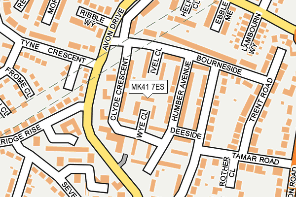 MK41 7ES map - OS OpenMap – Local (Ordnance Survey)