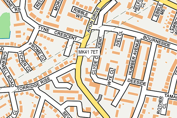 MK41 7ET map - OS OpenMap – Local (Ordnance Survey)